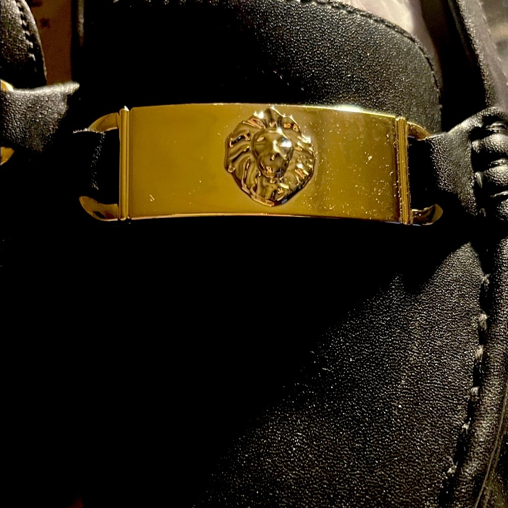 Anne Klein Black Loafers with Gold Accent - Picture 5 of 6
